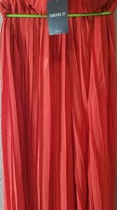 Sheer Accordion-Pleated Palazzo Pants